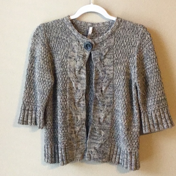 Leo & Nicole Sweaters - Leo & Nicole Chunky Brown Snap Closure Sweater, S